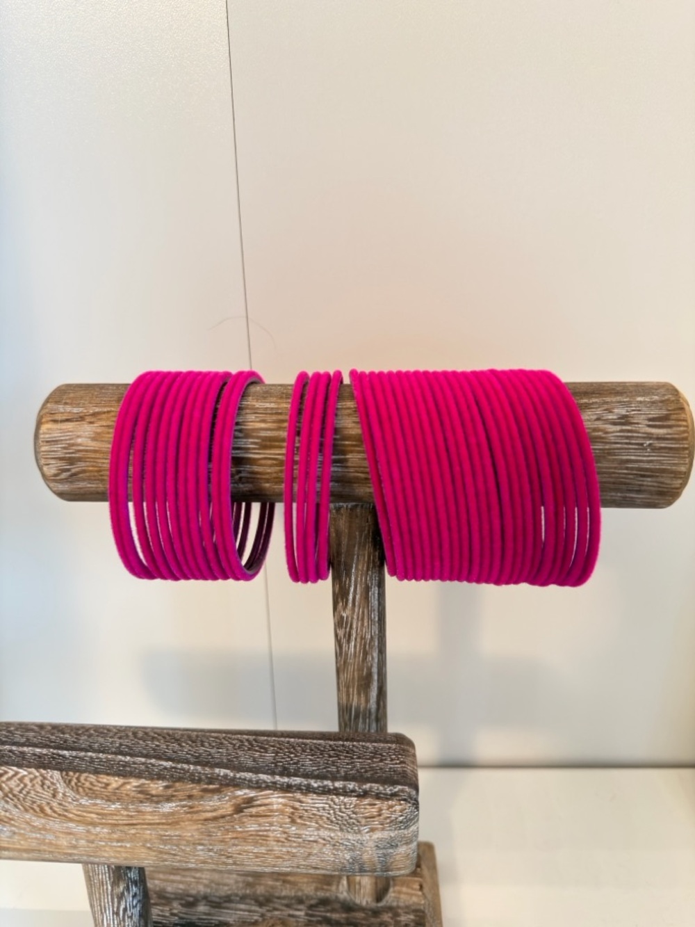 Fuchsia Multi-Strand Bangle Bracelet Set - Women Jewelry